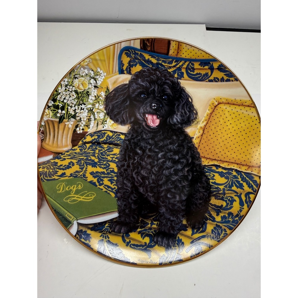 Danbury Mint Cozy Companion Poodle Collector Plate Higgins Bond Limited Edition
